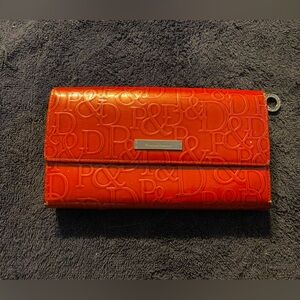 Pinky and Dianne enamel wallet red
